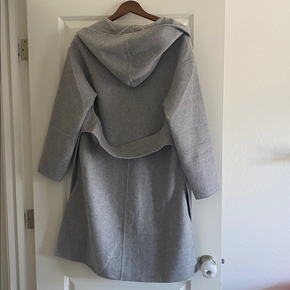Harlan+Holden Gray Hooded Wool-Blend Trench Coat - Picture 3 of 3